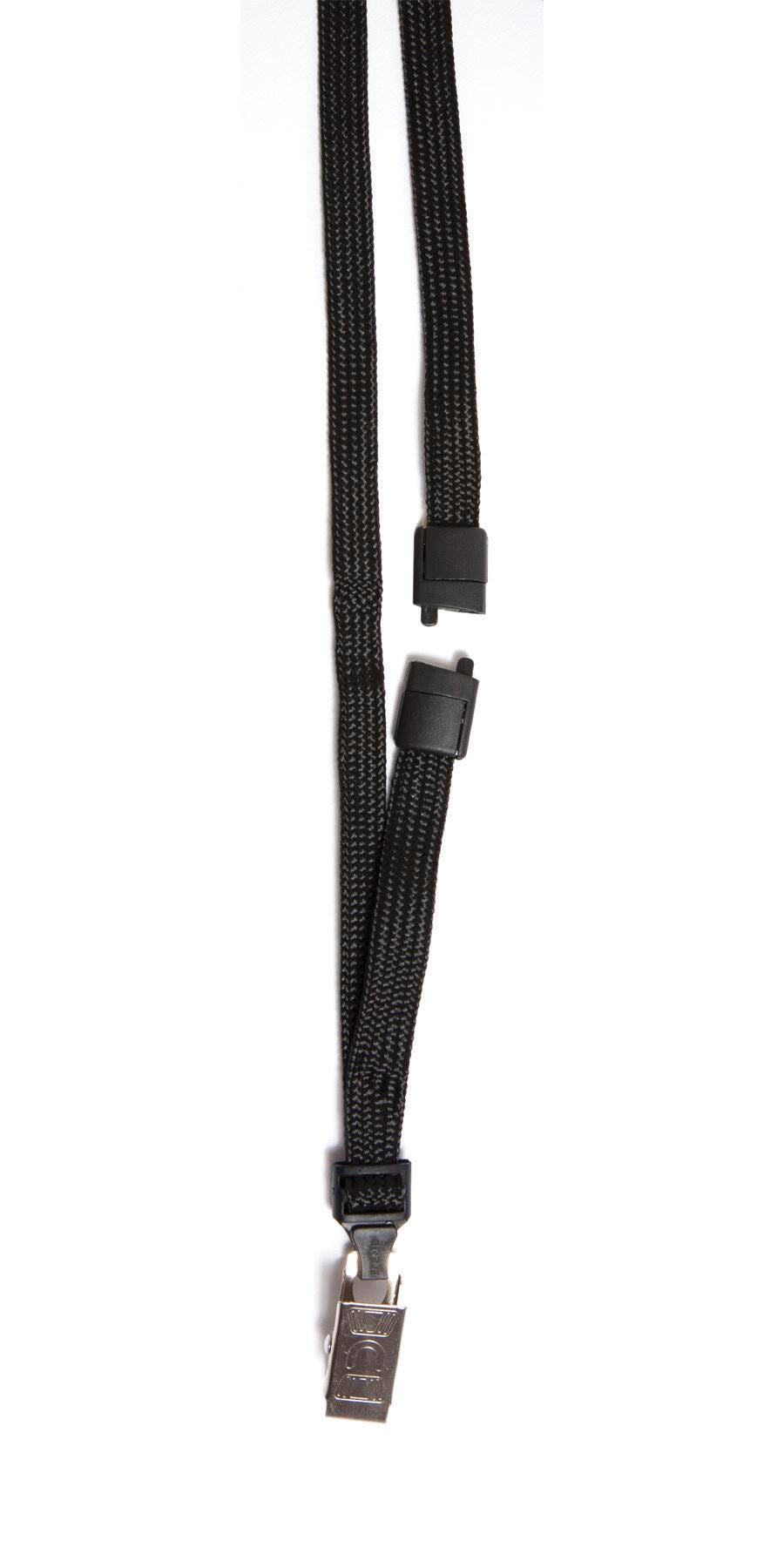 LANYARD PREM SAFETY BREAKAWAY W/CLIP BLACK PK/12