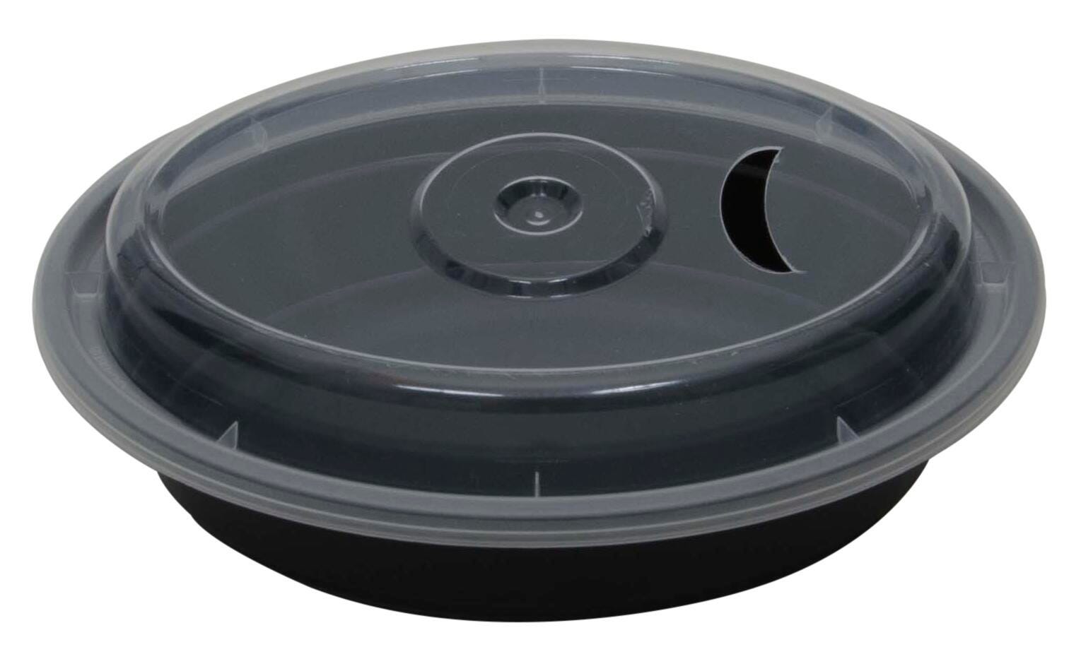 CONTAINER OVAL BLACK 8 OZ EA