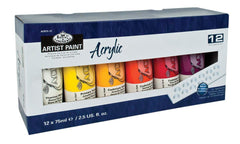 PAINT ACRYLIC ROYAL ARTIST ASST COLOR 2.5 OZ SET OF 12