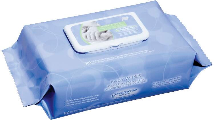 WIPES BABY DISPOSABLE BOX OF 80