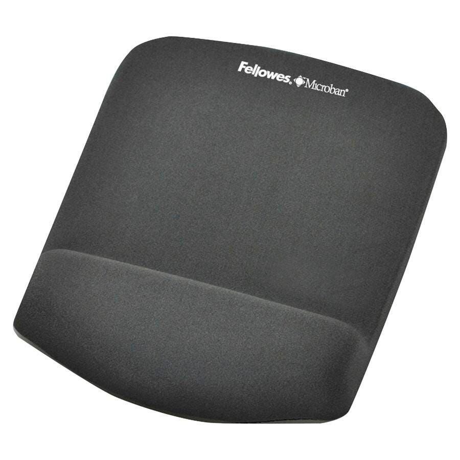 MOUSE PAD W/WRIST REST PLUSHTOUCH GRAPHITE FEL9252201