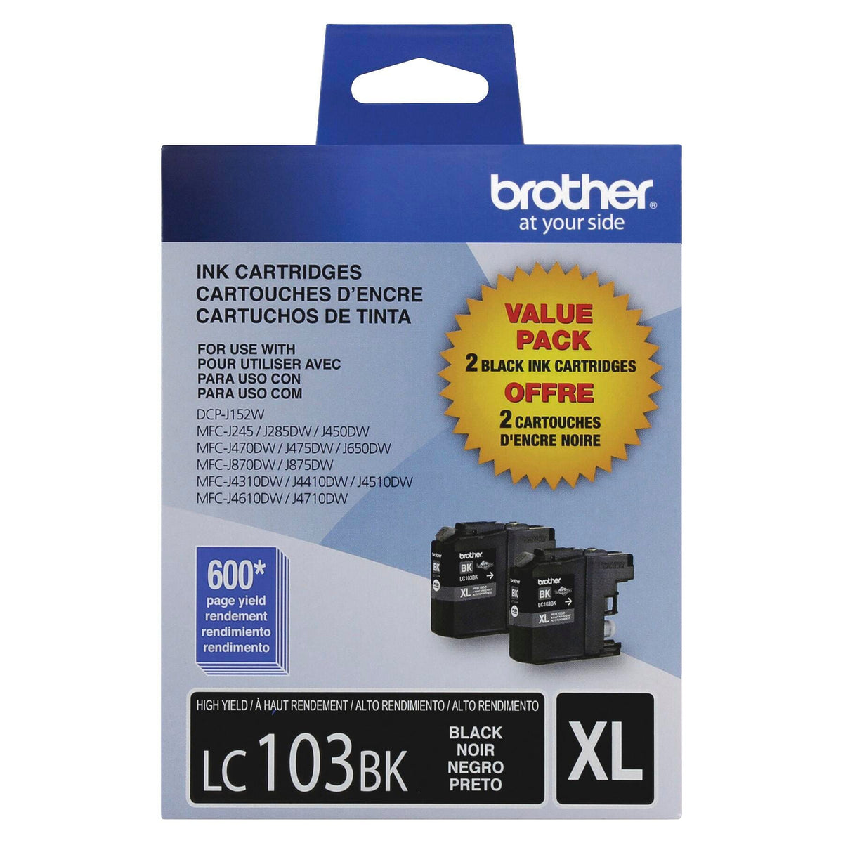 CARTRIDGE INK TONER BROTHER BRTLC1032PKS BLACK PK OF 2