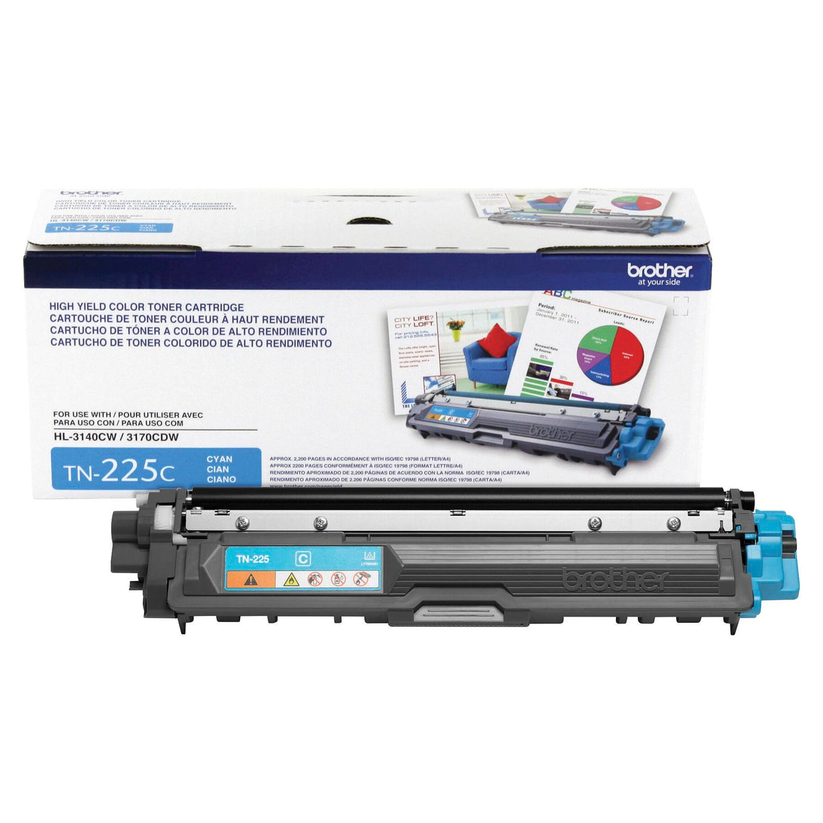 CARTRIDGE INK TONER BROTHER BRTTN225C CYAN