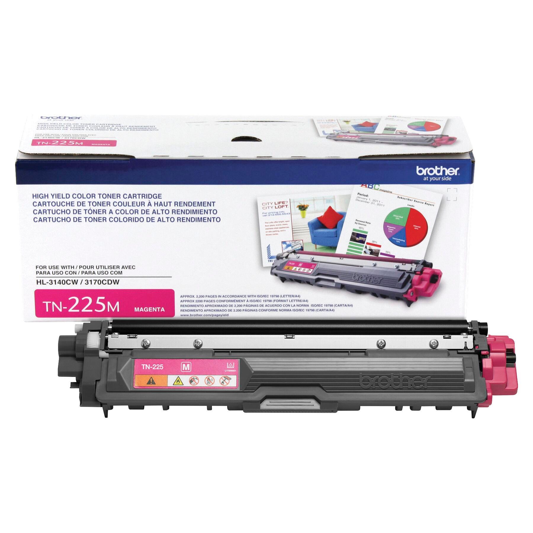 CARTRIDGE INK TONER BROTHER BRTTN225M MAGENTA