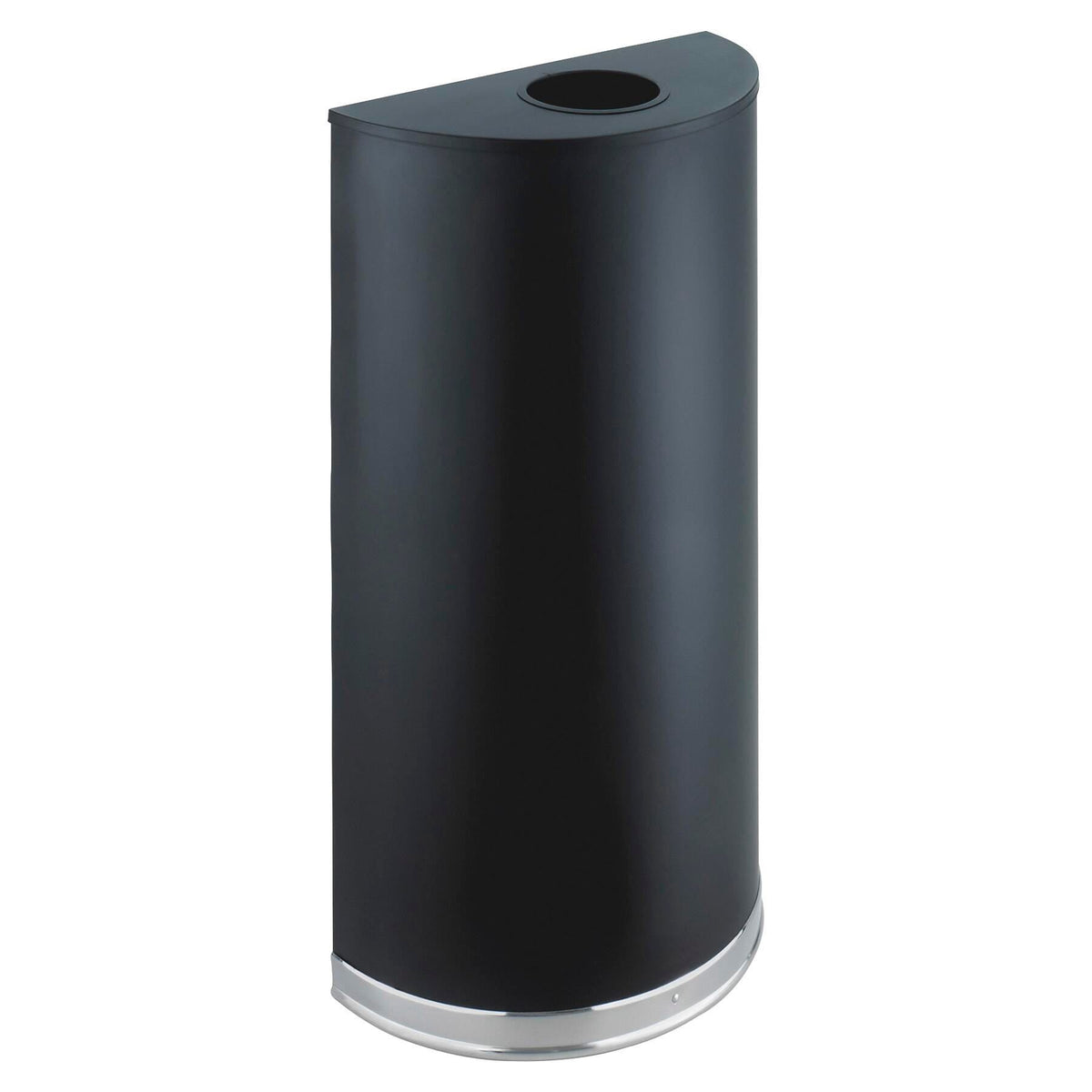 RECEPTACLE HALF ROUND BLACK
