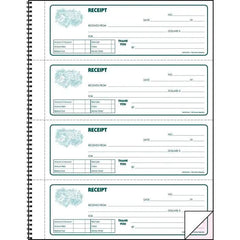 BOOK RCD KPG RECEIPT PRE#D 160/BK MT 8-1/2 x 11 W/C/P CBLS 3PT 1248