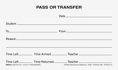 PAD COMMUNICATION PASS/TRANSFER 3X5 10PD/PKG 1067 02 10