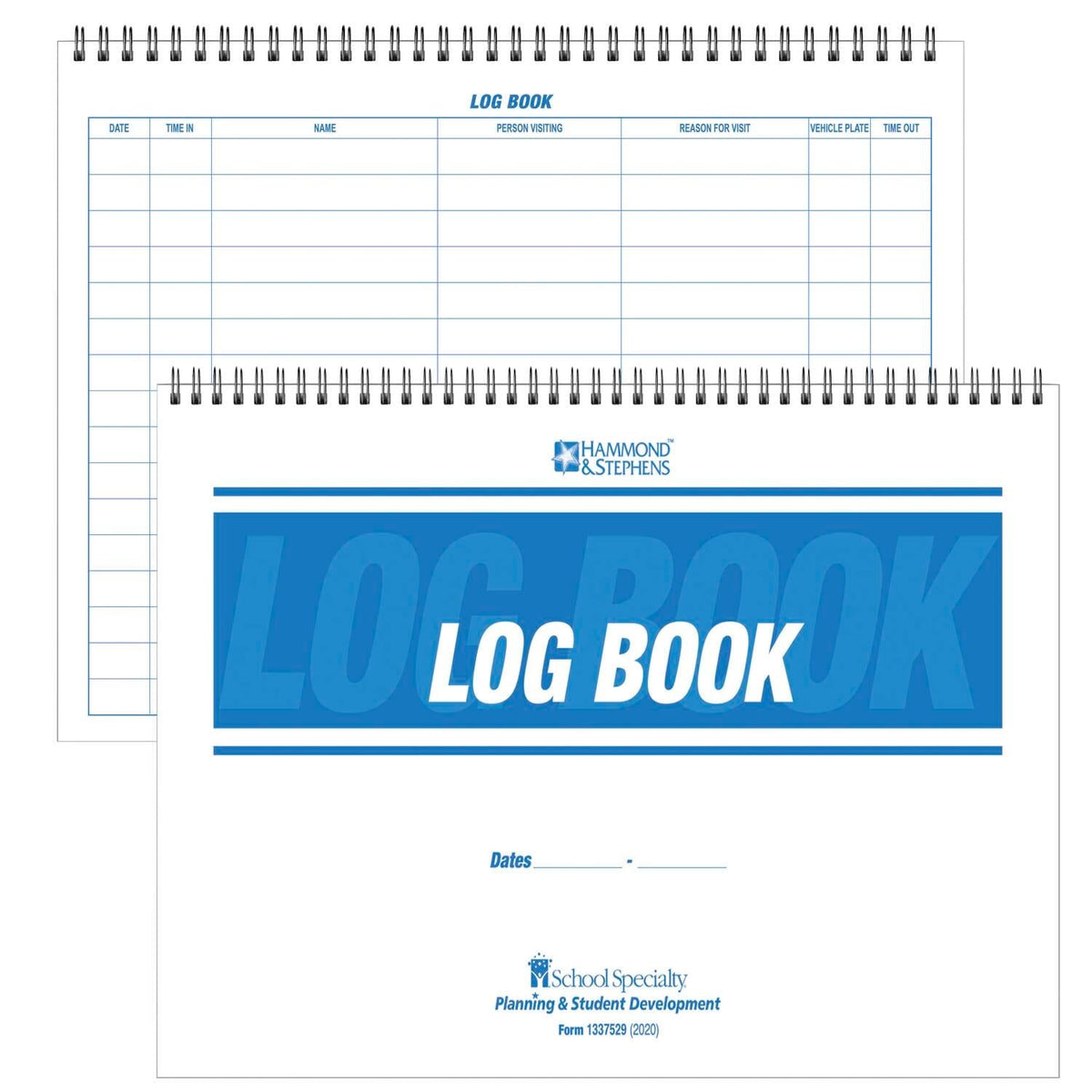 BOOK SECURITY LOG 8 1/2X11 2020