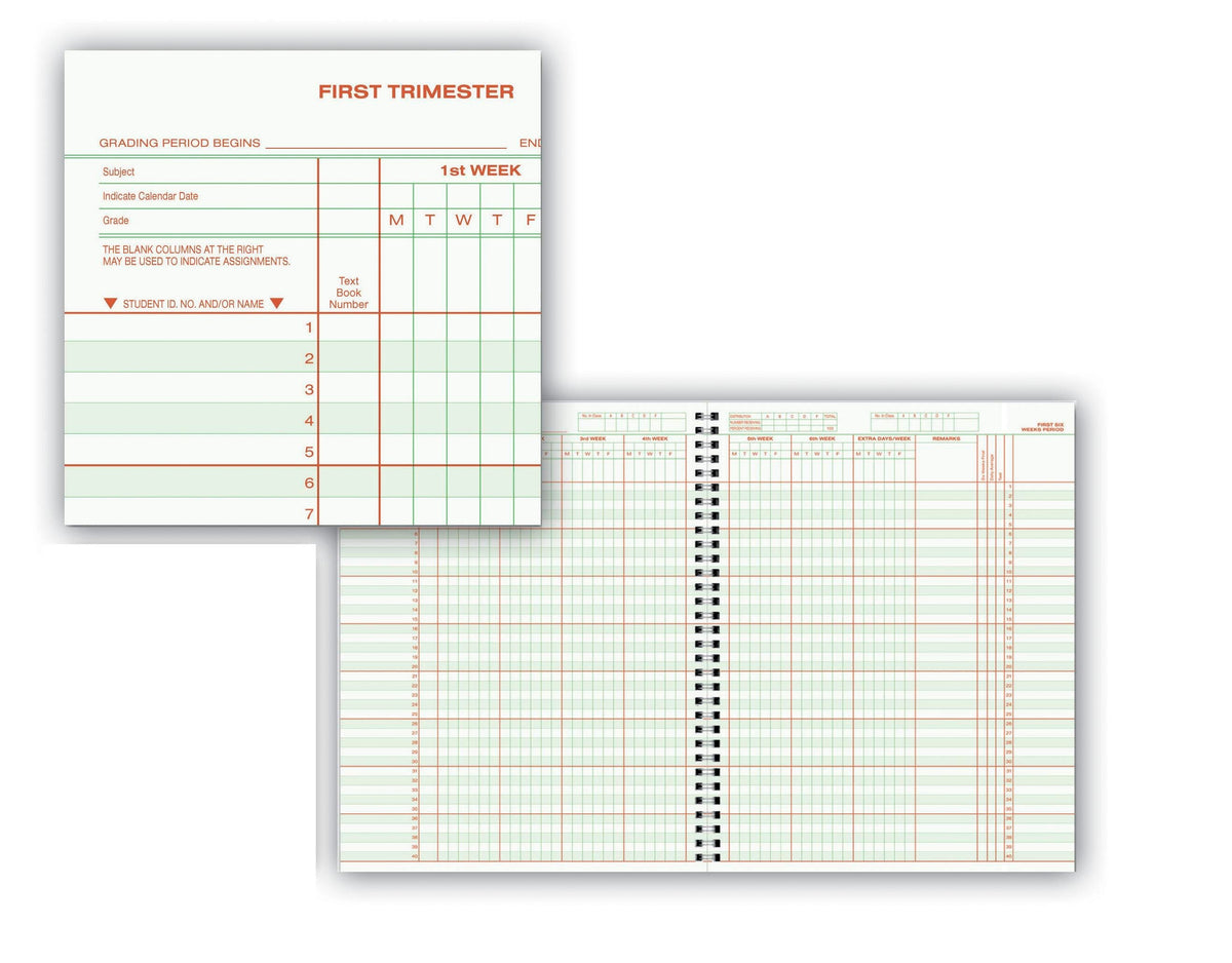 BOOK CLASS REC 12/14WK 8SUB H 8 1/2X11 0612 H