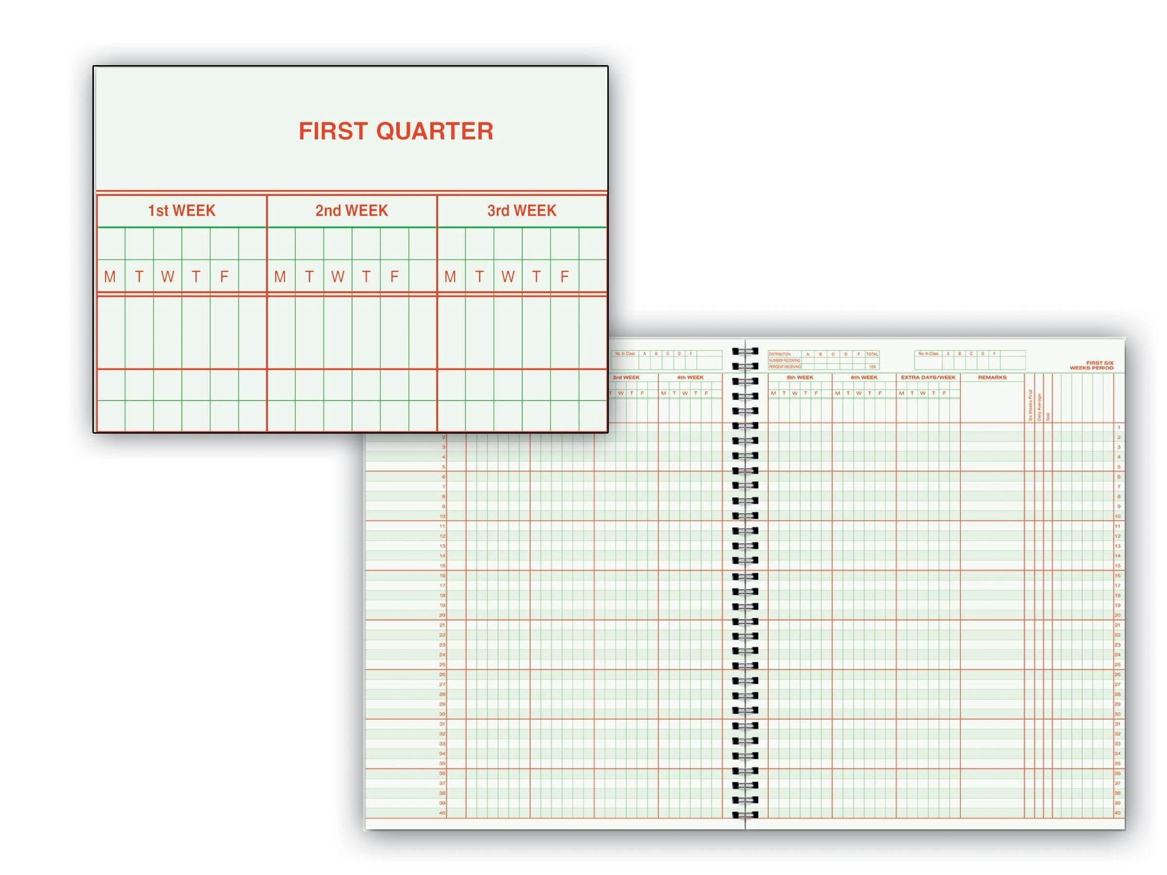 BOOK CLASS REC 6/7WK 8SUB H 8 1/2X11 0632 H