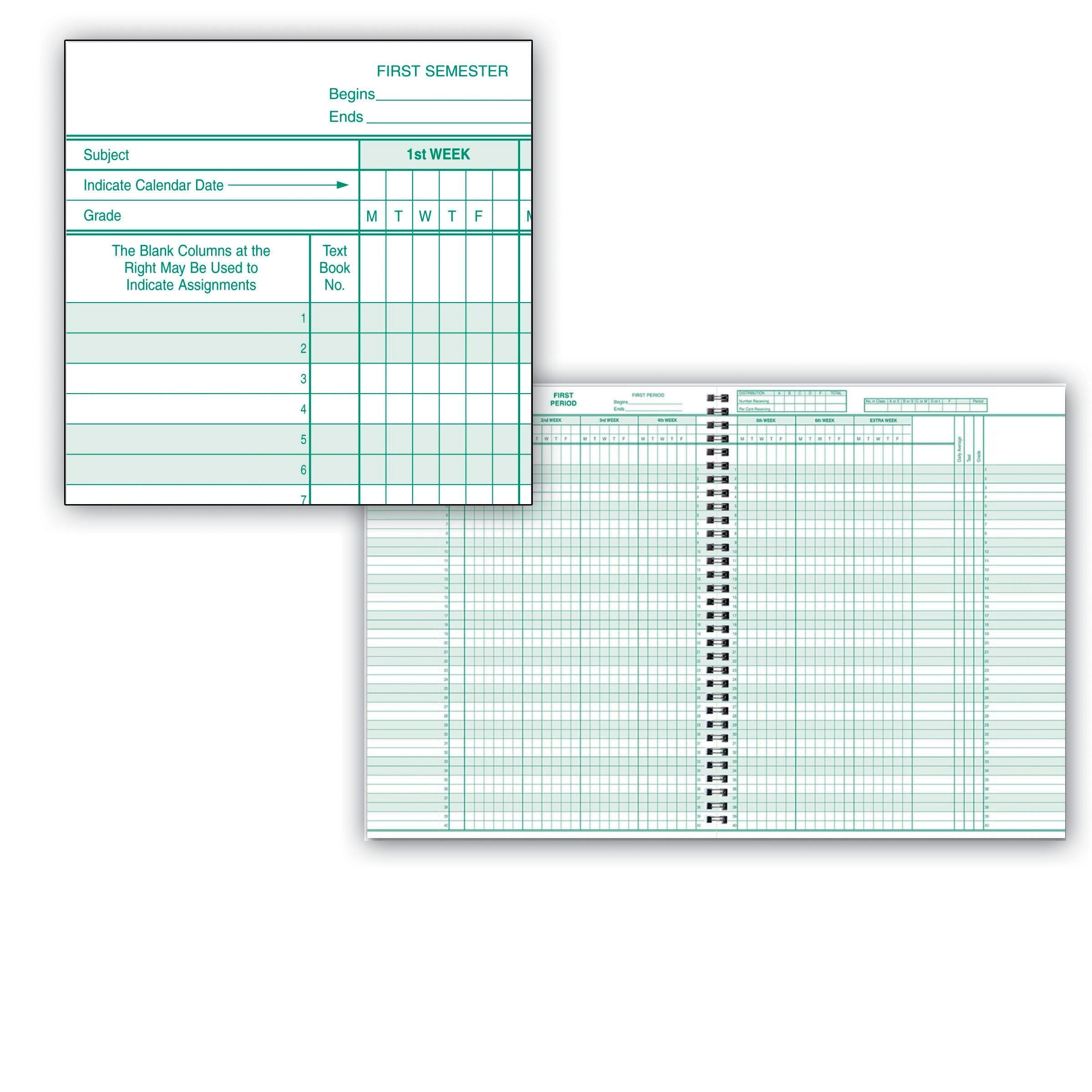 BOOK CLASS REC 6/7WK 8SUB H 8 1/2X11 0626 H