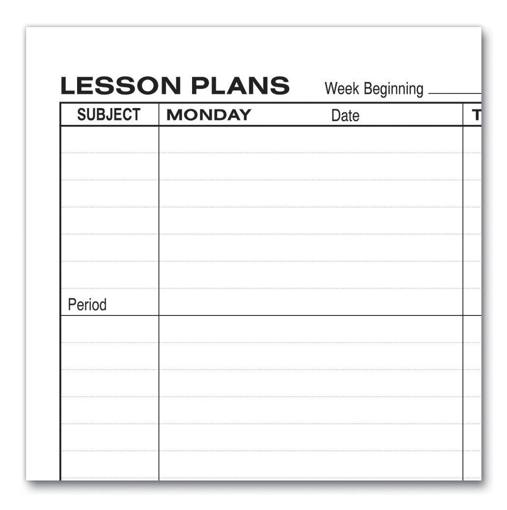 BOOK LESSON PLN 7SUB P 8 1/2X11 0400 P