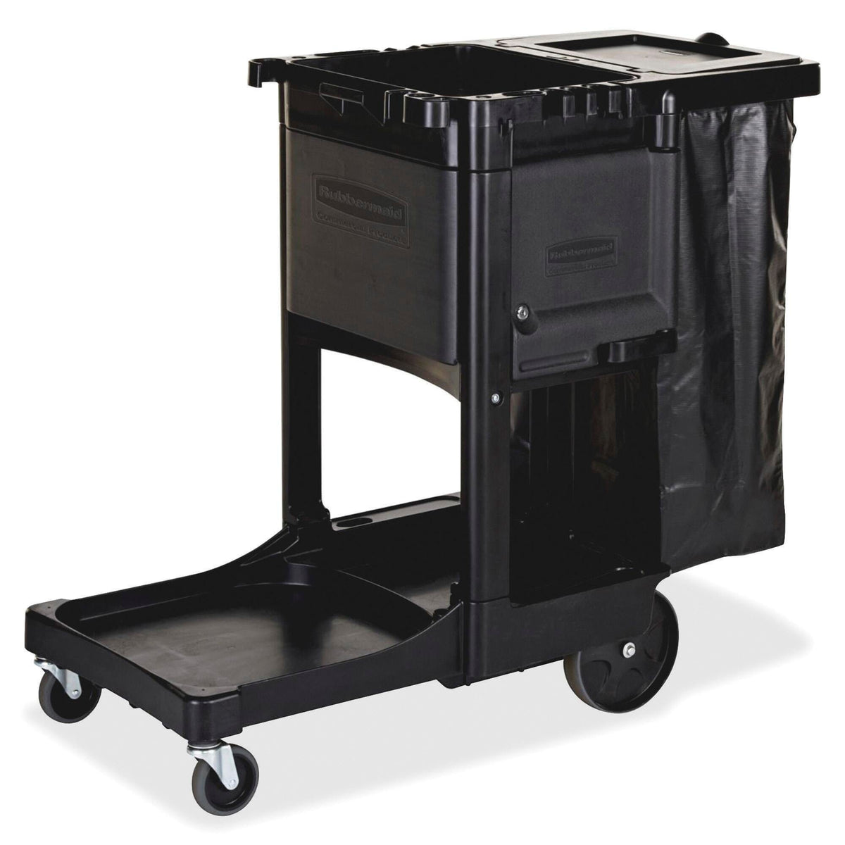 CART - SP RICHARDS CO - EXECUTIVE JANITOR CLEANING CART - 21.75 W X 46 D X 38 IN H - BLACK COLOR - EACH