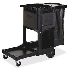 CART - SP RICHARDS CO - EXECUTIVE JANITOR CLEANING CART - 21.75 W X 46 D X 38 IN H - BLACK COLOR - EACH
