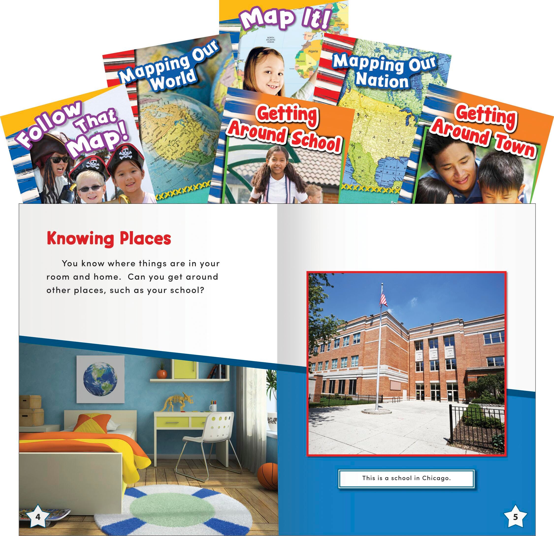 BOOK - LETS MAP IT K-2 GEOGRAPHY SET OF 6