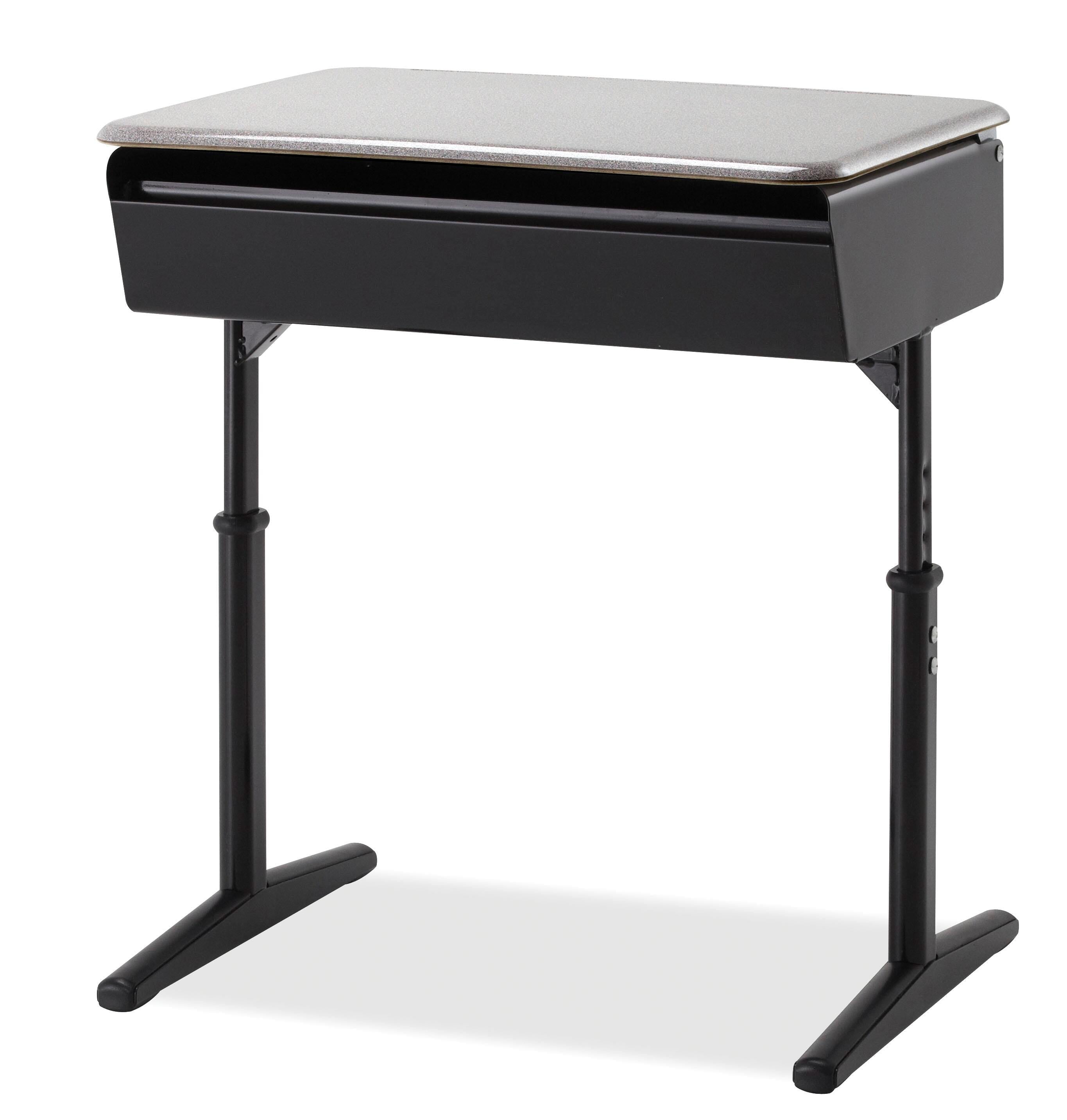 DESK - CLASSROOM SELECT - CONTEMPORARY ELLIPTICAL LIFT LID DESK - 24 W X 18 D - LAMINATE - LOCKEDGE - SPECIFY TOP COLOR - SPECIFY EDGE COLOR