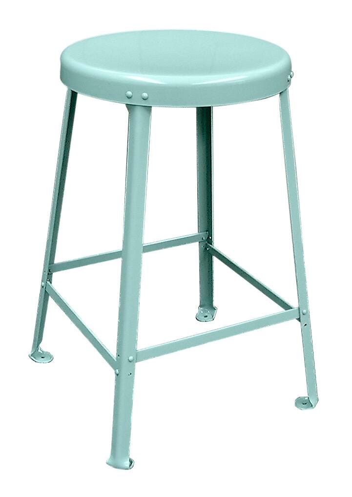 STOOL - MONTISA - ELTON SERIES ANGLE LEG - METAL SEAT - 22 IN - SPECIFY FRAME COLOR