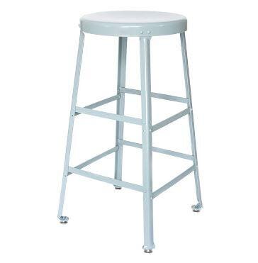 STOOL - MONTISA - ELTON SERIES ANGLE LEG - METAL SEAT - 28 IN - SPECIFY FRAME COLOR