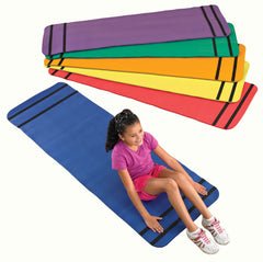 CURL UP/YOGA MAT SET - ASSORTED COLORS - 6-SET