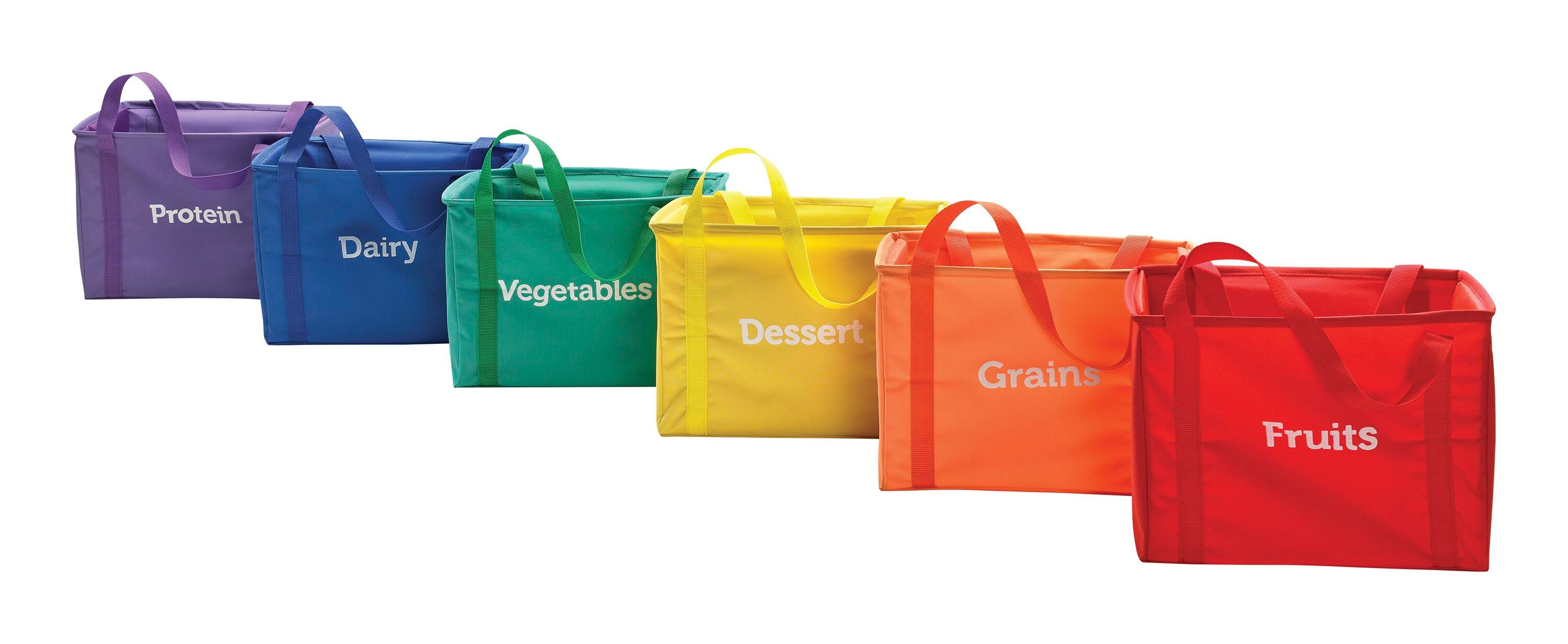 NUTRITION CONTAINERS -MY PLATE- ASST COLORS -  SET 6