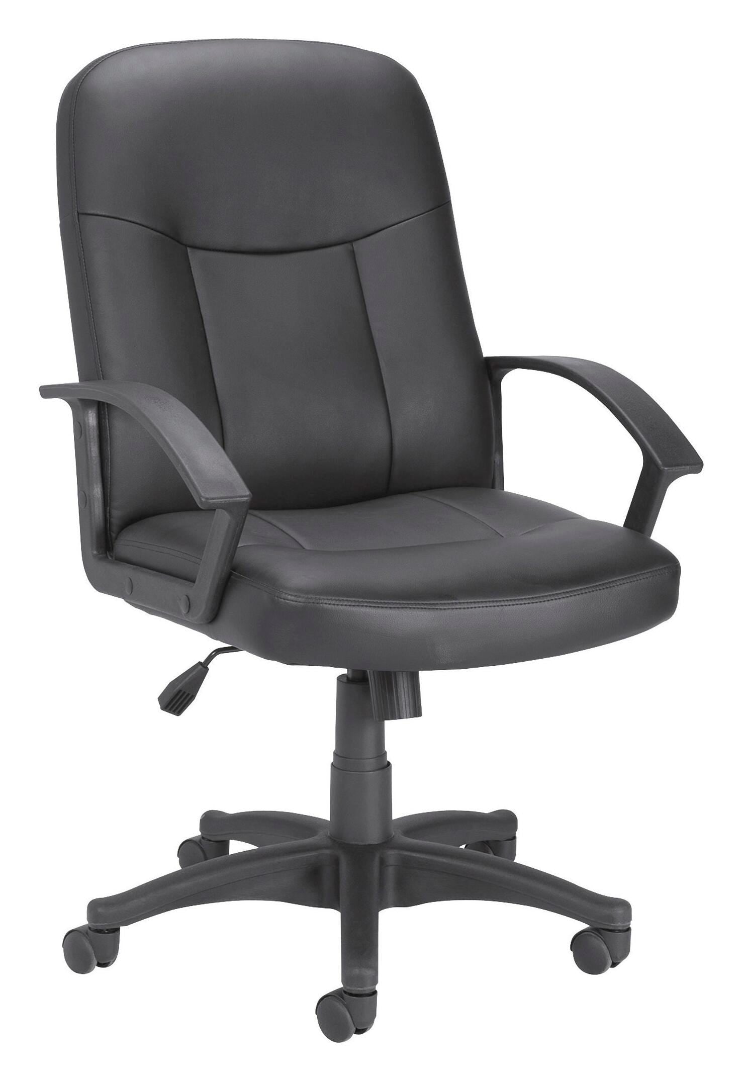 CHAIR EXECUTIVE MID-BACK LEATHER BLACK LLR84869