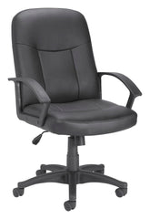 CHAIR EXECUTIVE MID-BACK LEATHER BLACK LLR84869