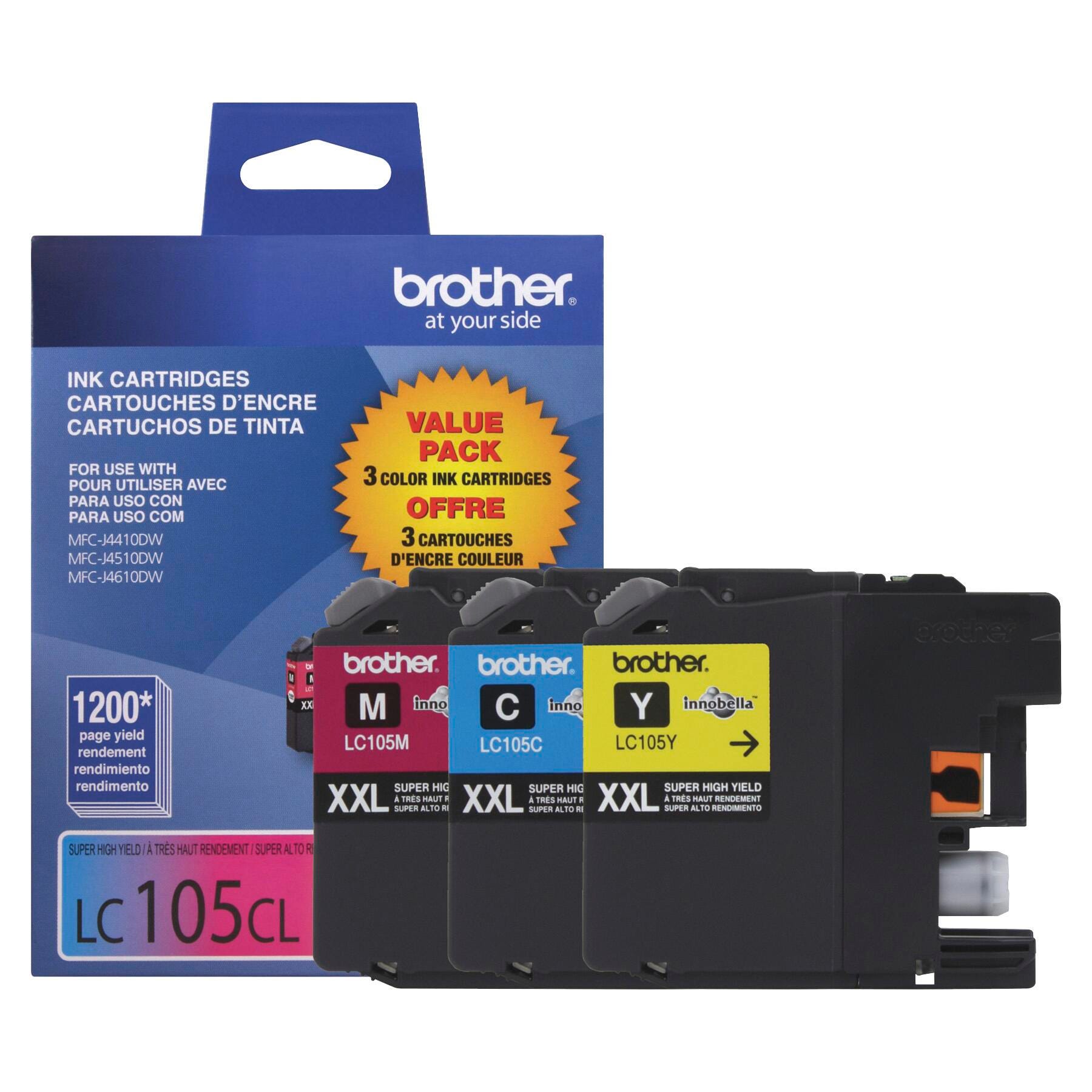 CARTRIDGE INK TONER BROTHER BRTLC1053PKS TRI-COLOR PK OF 3