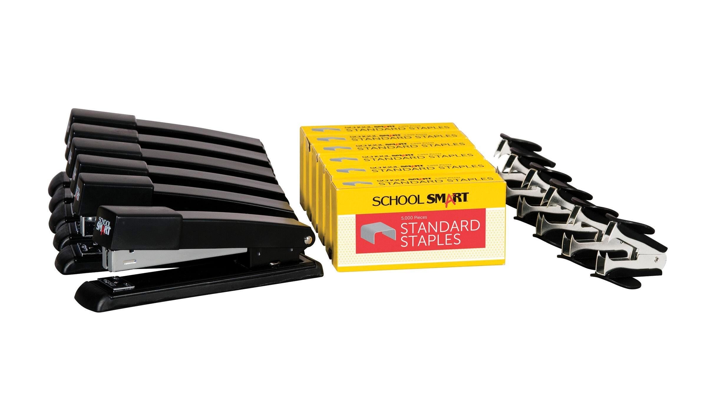 STAPLER KIT W/STAPLER REMOVER STAPLES SET OF 18 - SCHOOL SMART
