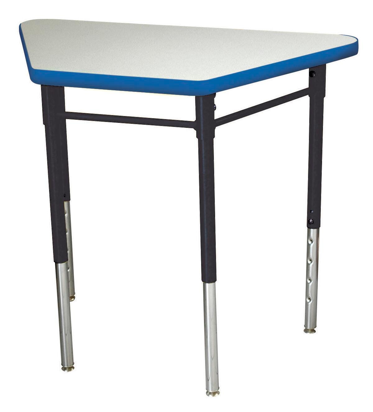 DESK - CLASSROOM SELECT - ROYAL SEATING PRIMA LEARNING CIRCLE DESK - GRAY NEBULA TOP - SPECIFY EDGE COLOR - BLACK