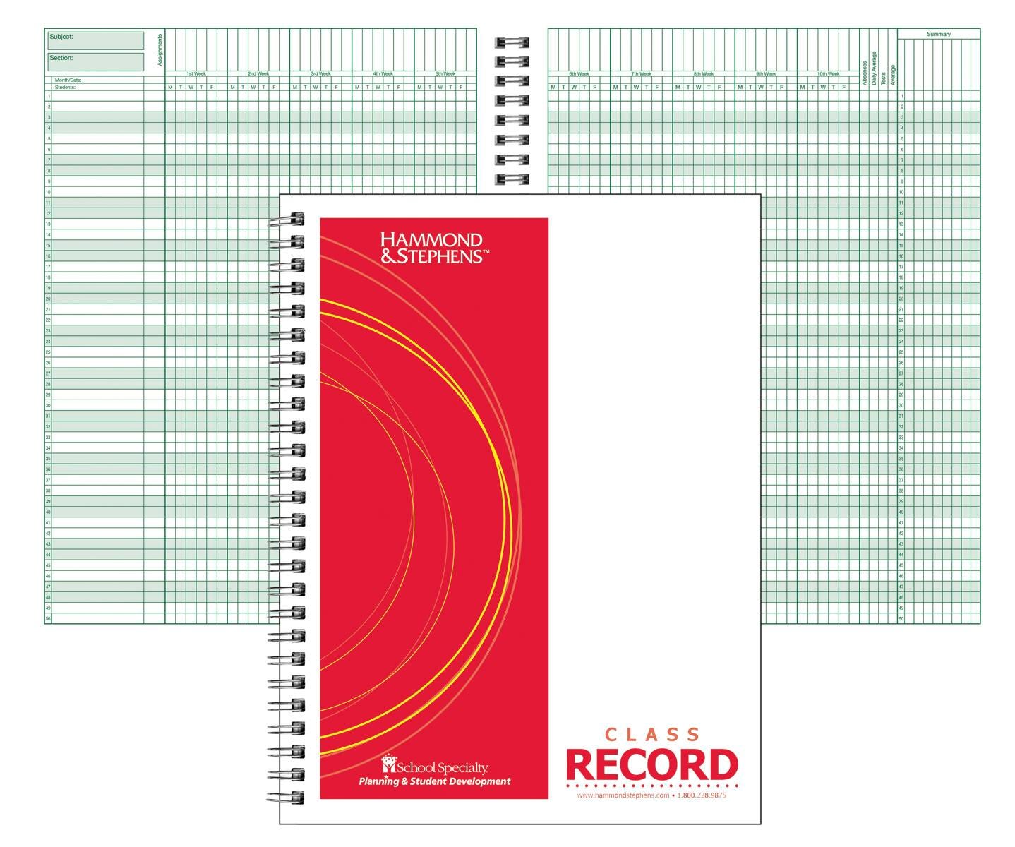 BOOK CLASS RCD 9/10 WK 50 NAME 8 1/2X11 EACH