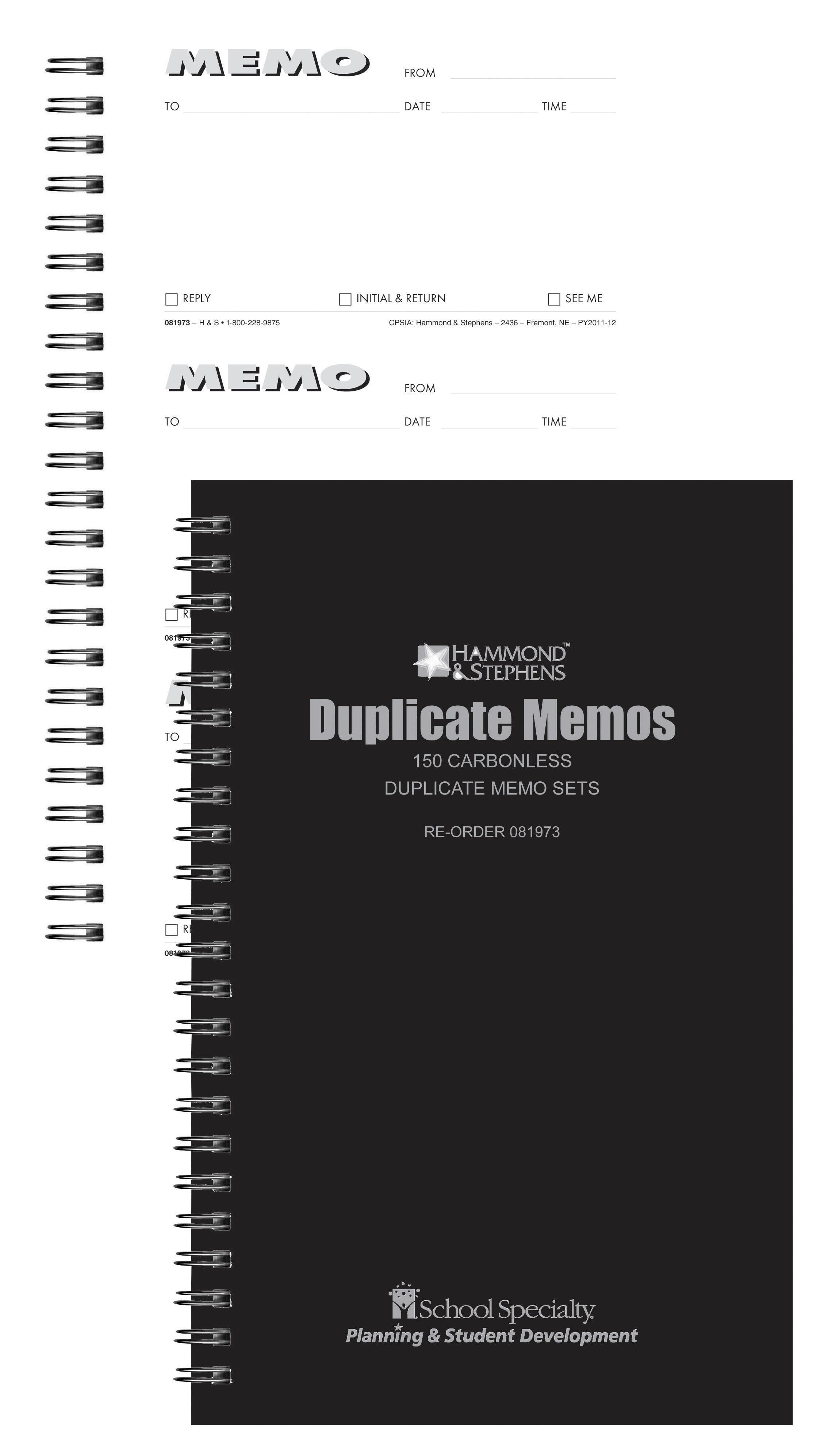 BOOK COMMUNICATION N417D DUPL MEMO EACH