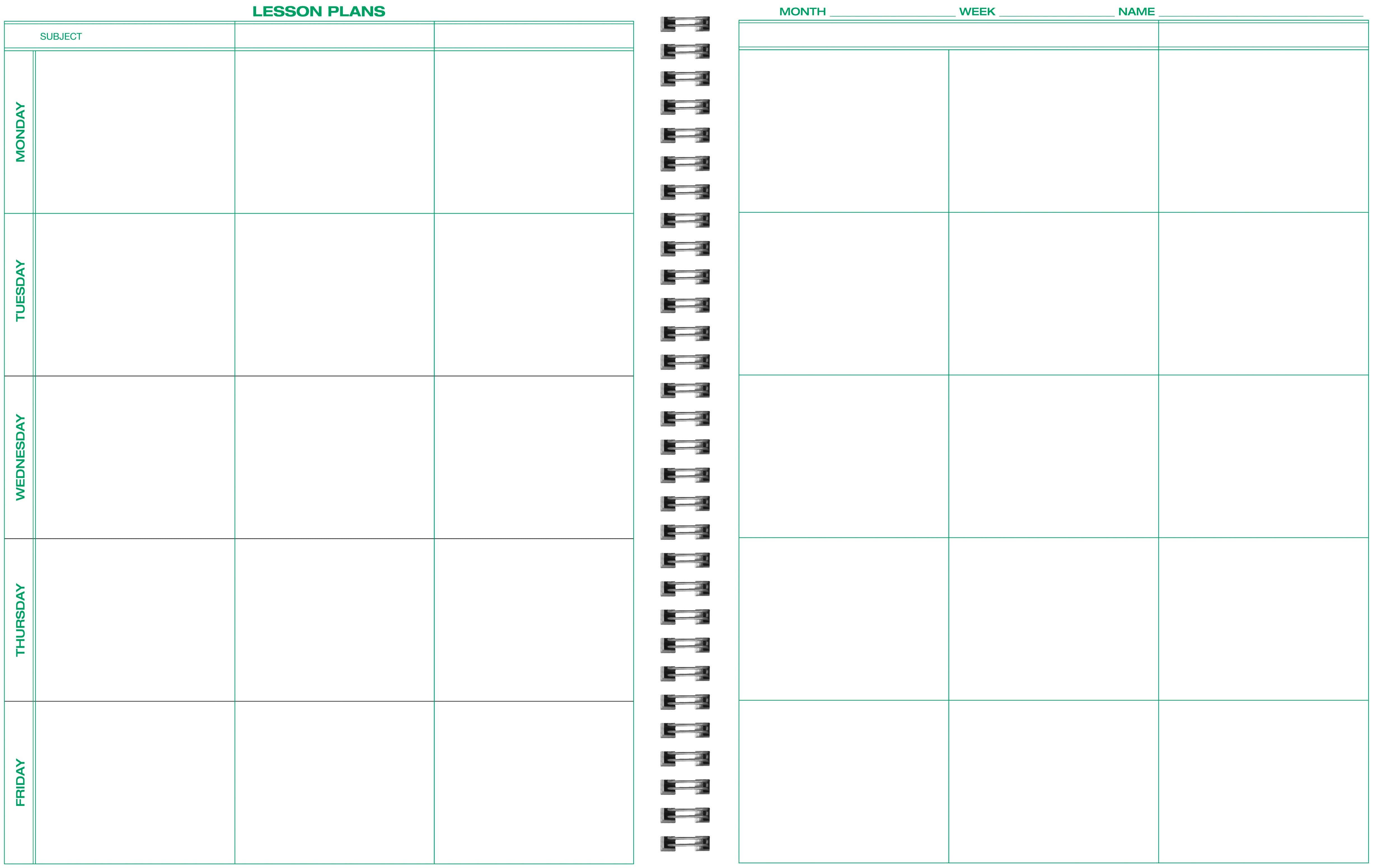 BOOK LESSON PLN 6 PERIOD 8 1/2X11 EACH