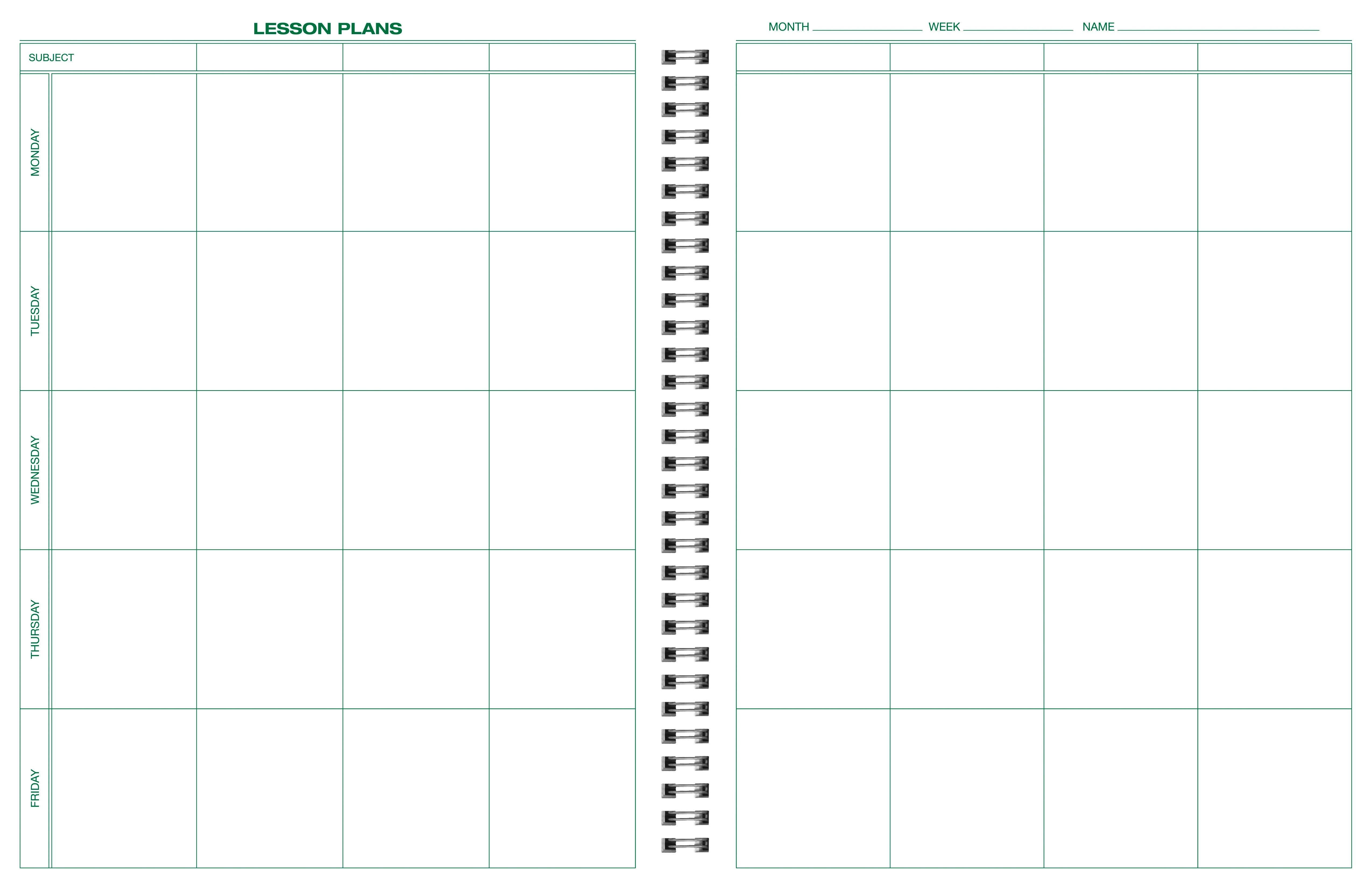 BOOK LESSON PLN 8 PERIOD 8 1/2X11 EACH