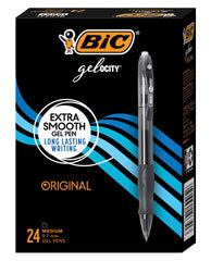 PEN BIC GELOCITY GEL MEDIUM BLACK PACK OF 24