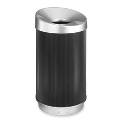 RECEPTACLE PLASTIC CHROMETOP BLACK/CHROME