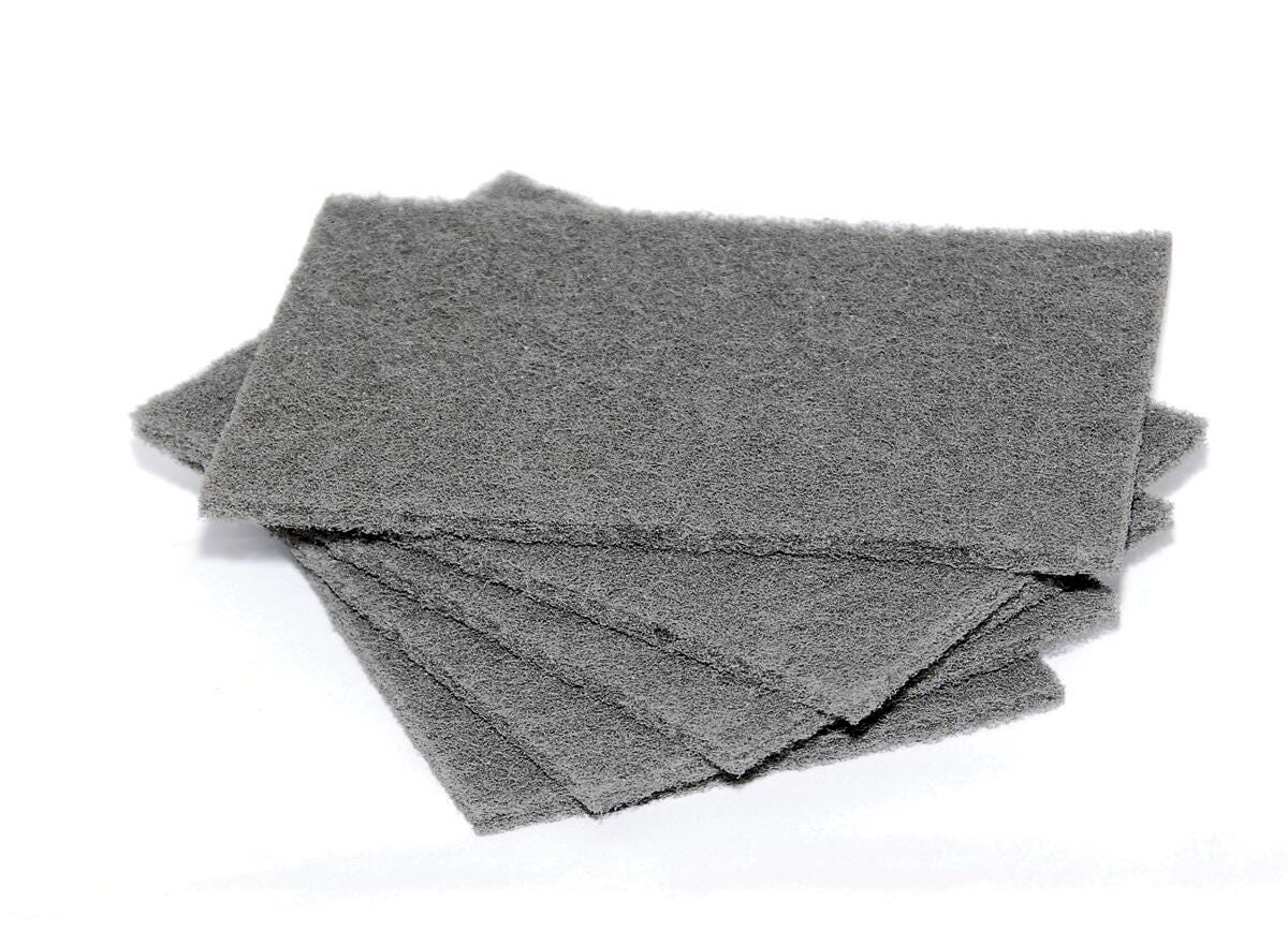 ABRASIVES - 6 X 9 ULTRA FINE S/C HAND PADS LIGHT GRAY CASE OF 60 - CASE OF 60