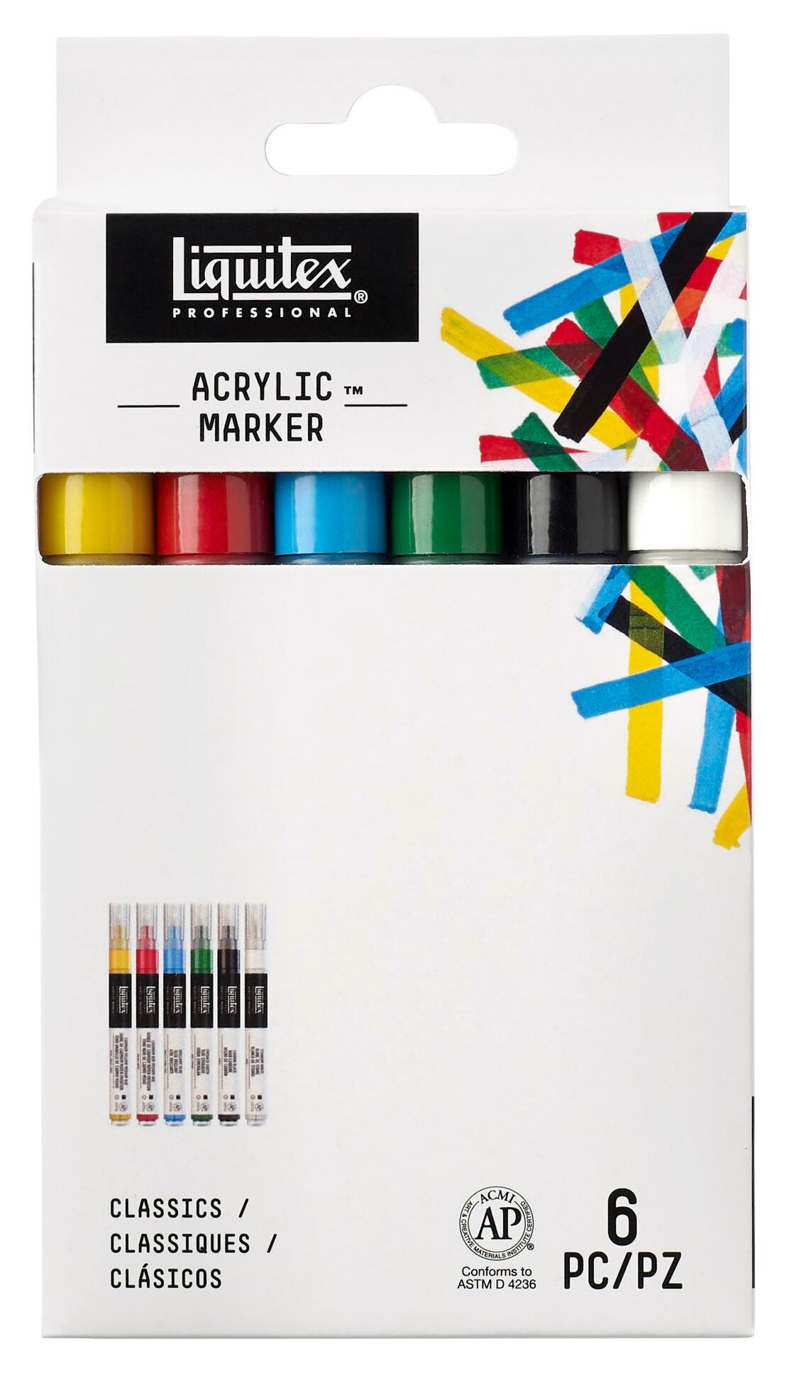 MARKER PAINT LIQUITEX FINE SET OF 6