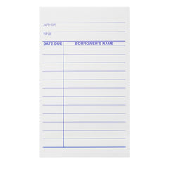 LIBRARY CIRCULATION CARDS DATE DUE 3X5 IN PK OF 500