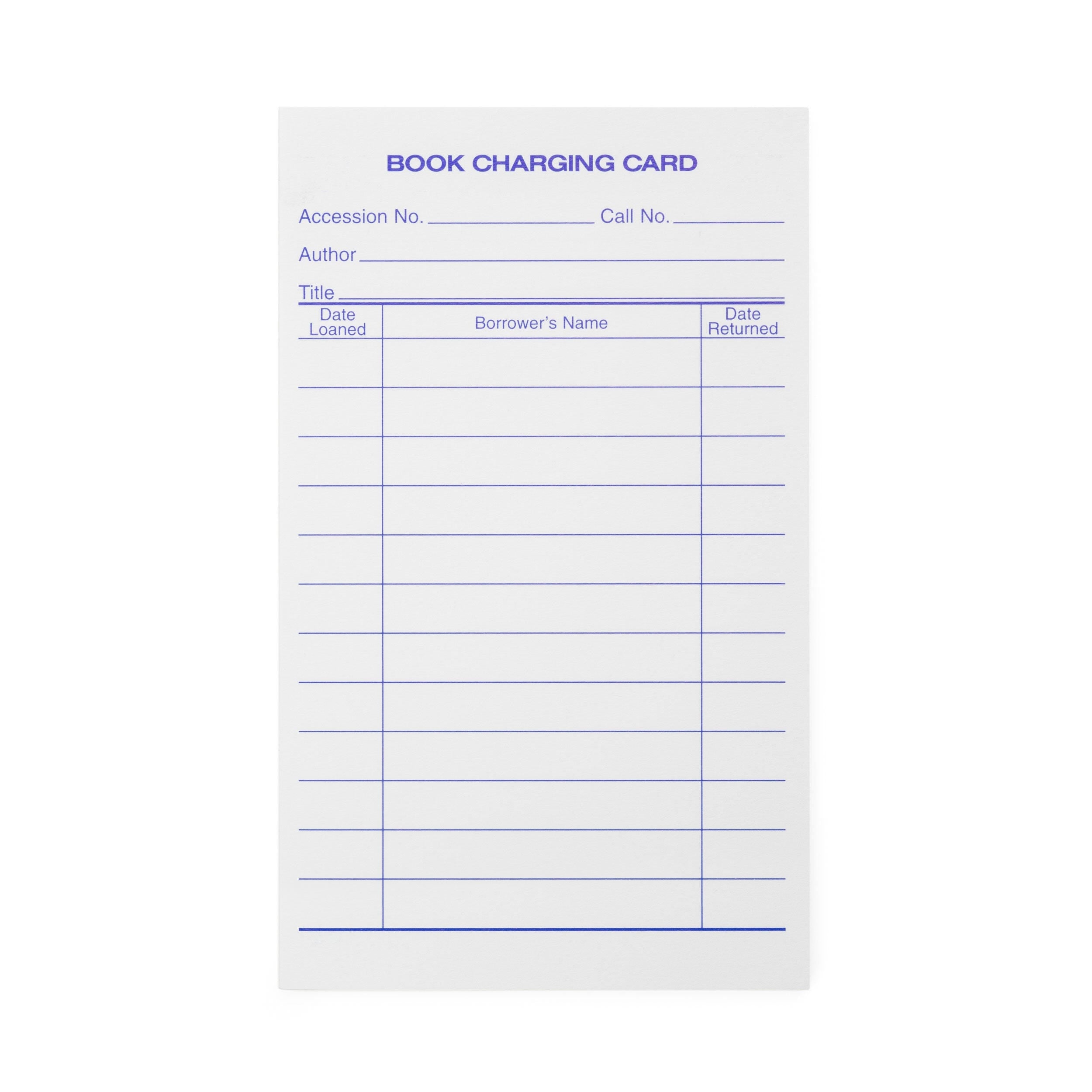 LIBRARY CIRCULATION CARDS DATE LOANED 3X5 IN PK OF 500