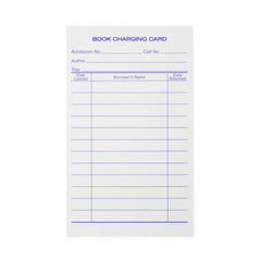 LIBRARY CIRCULATION CARDS DATE LOANED 3X5 IN PK OF 500
