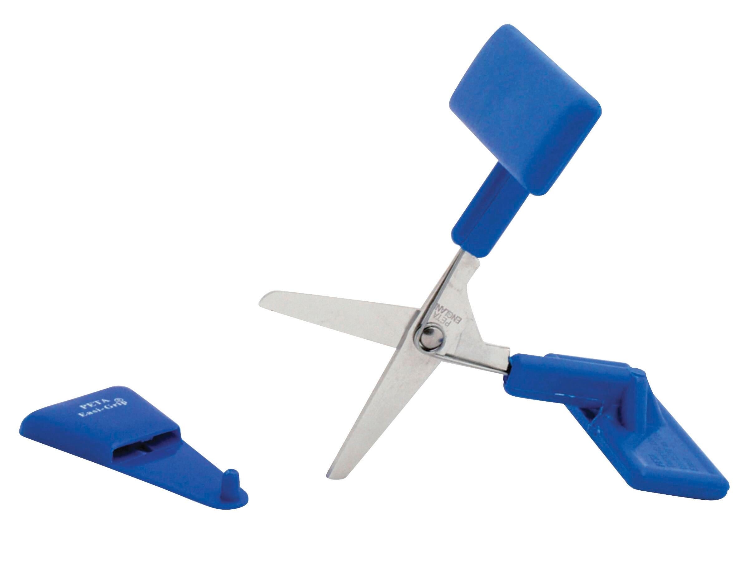 SCISSORS PUSH DOWN TABLE TOP BLUNT TIP BLUE