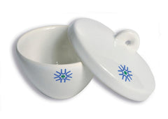 CRUCIBLE WIDE FORM W/LID 30ML PK/6