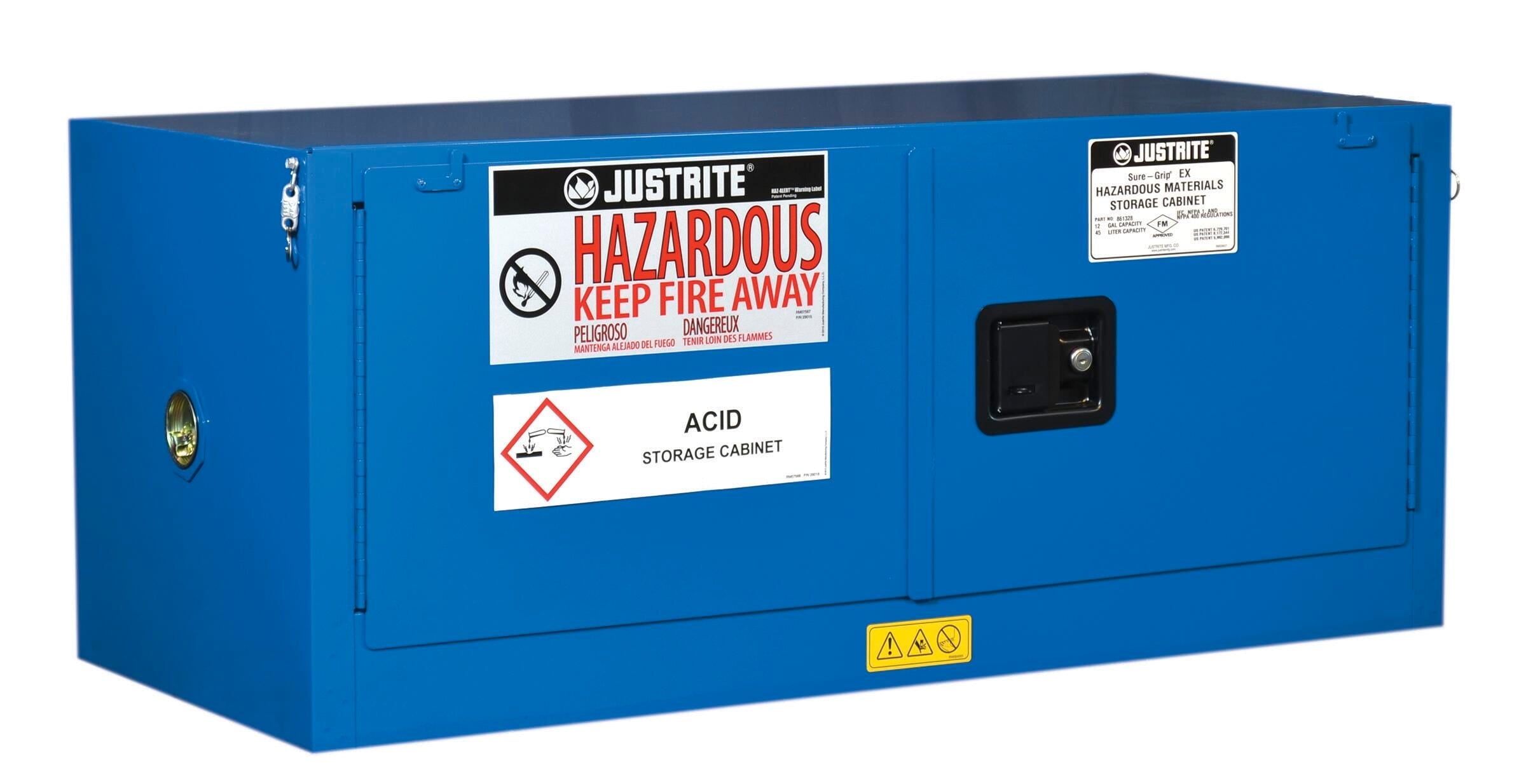 CABINET 12 GAL PIGGYBK BLUE EX HAZ MAT CHEMCOR