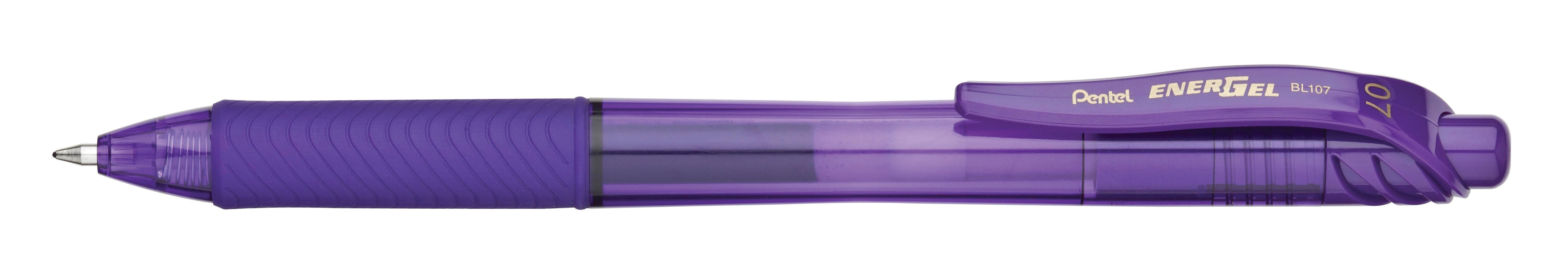 PEN GEL ENERGEL-X RETRACTABLE .7MM VIOLET PACK OF 12