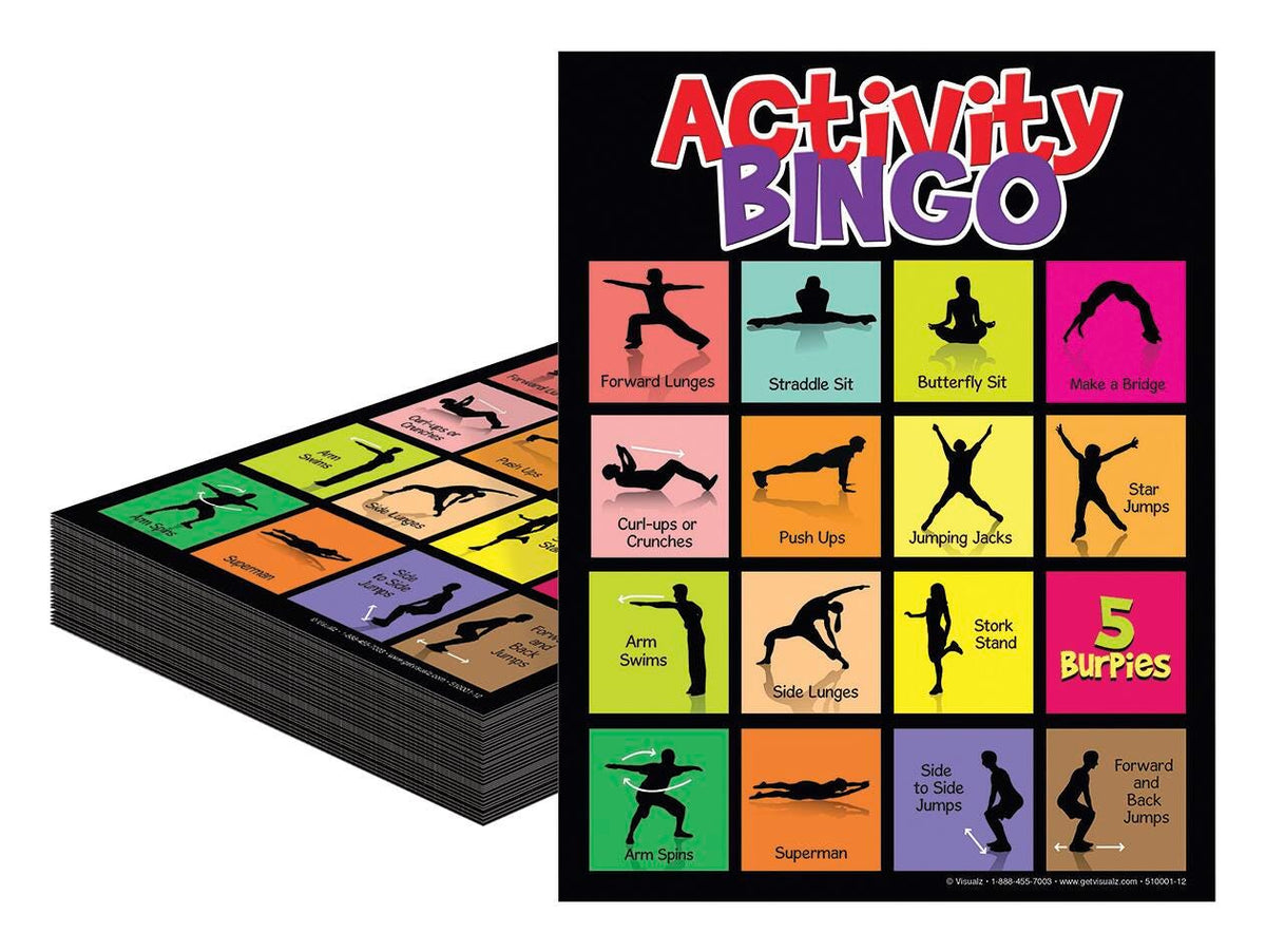 PHYSICAL ACTIVITY BINGO GAME - SET OF 35 CARDS