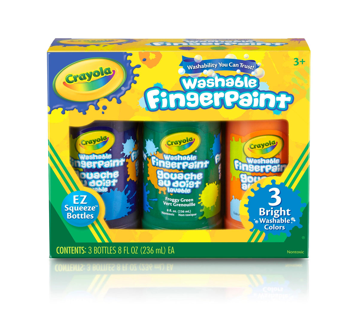 FINGERPAINT WASH CRAYOLA ASST BOLD SECONDARY COLORS SET OF 3