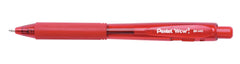 PEN WOW! RETRACTABLE BALLPOINT 1.0MM RED PACK OF 12