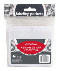 HOLDER LABEL SELF-ADHESIVE 3.75X3 IN CLEAR PACK OF 25