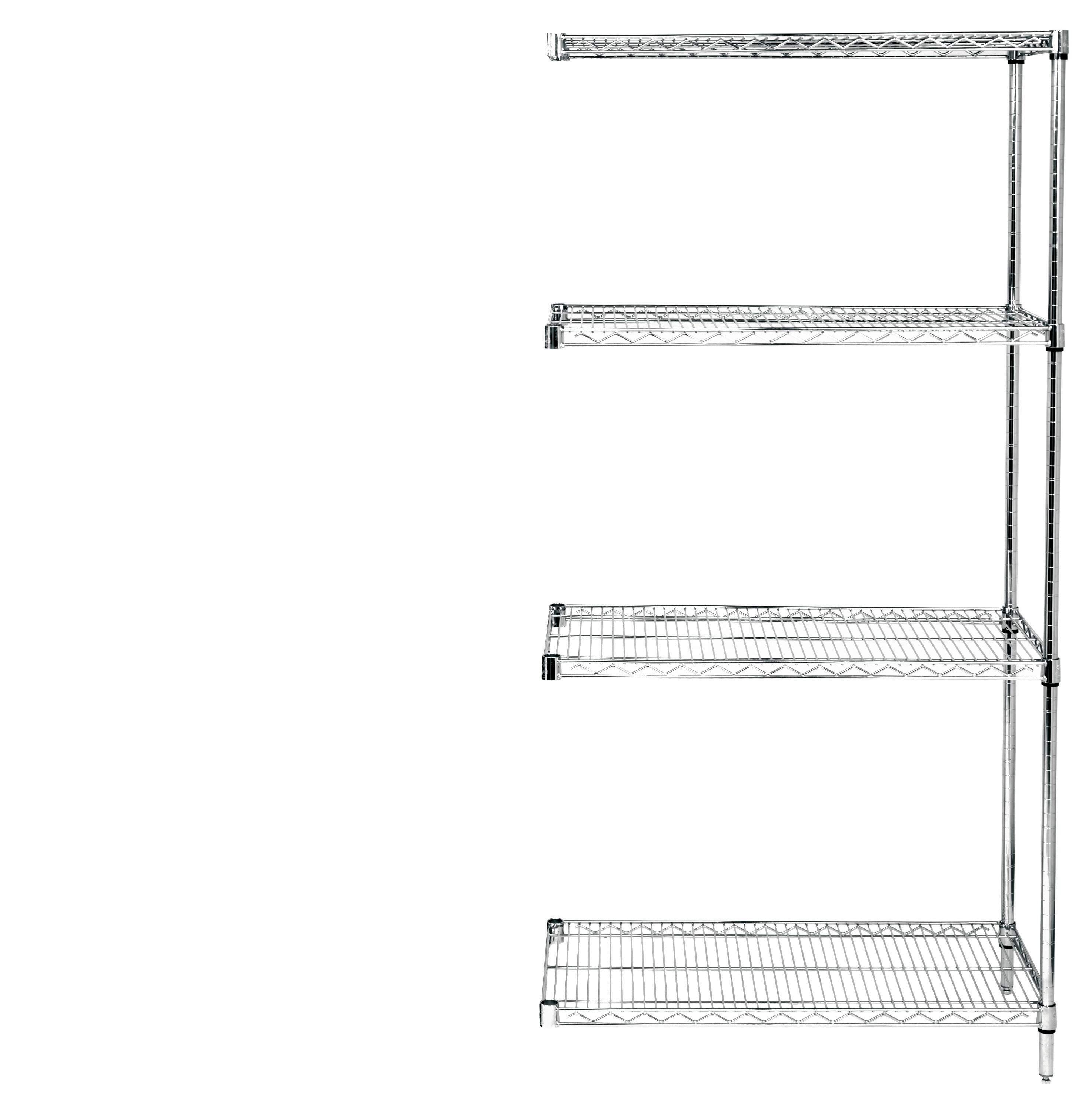 QUANTUM STORAGE - WIRE SHELVING ADDER - 36 W X 24 D X 63 H IN - SPECIFY COLOR