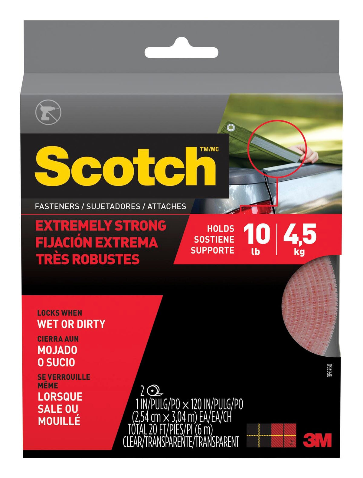 FASTENERS SUPER DUTY 1 IN X 10 FT CLEAR